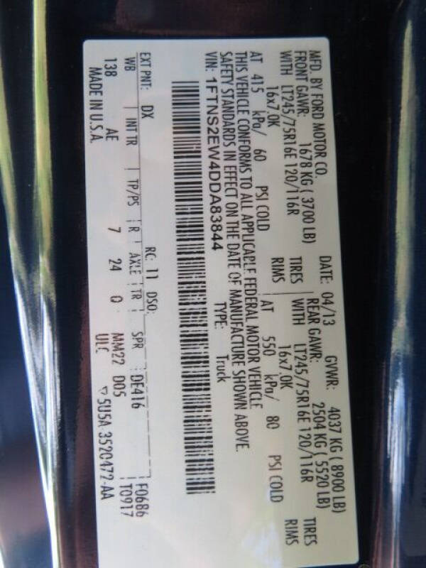 2013 Ford E-Series E-250