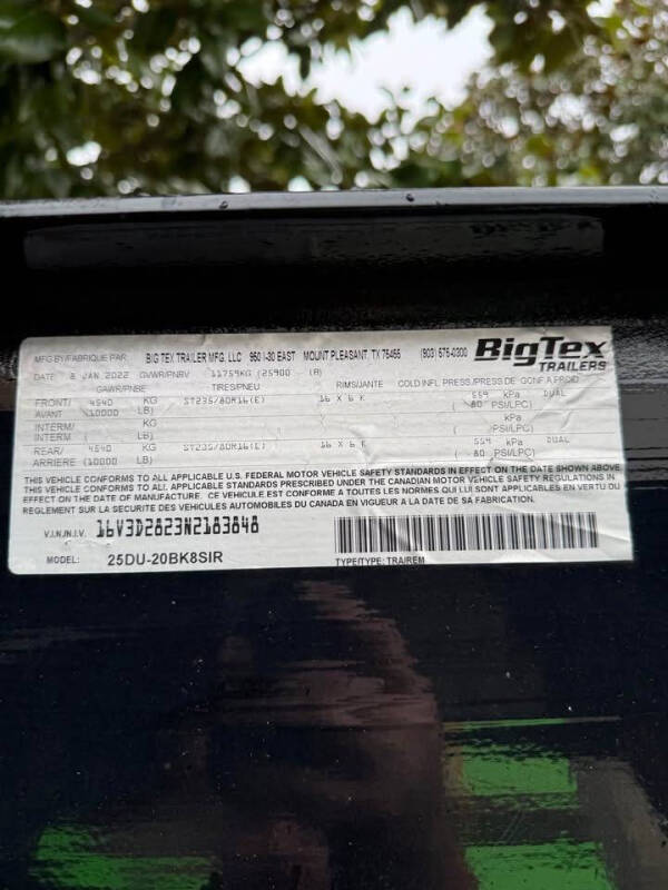 2022 Big Tex Trailer Gooseneck Dump