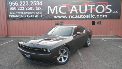 2016 Dodge Challenger for sale at MC Autos LLC in Pharr TX