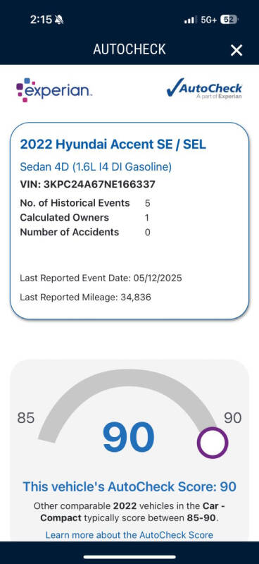 2022 Hyundai Accent SEL