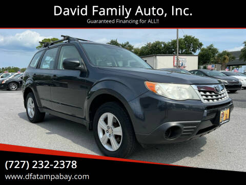 2012 Subaru Forester for sale at David Family Auto, Inc. in New Port Richey FL