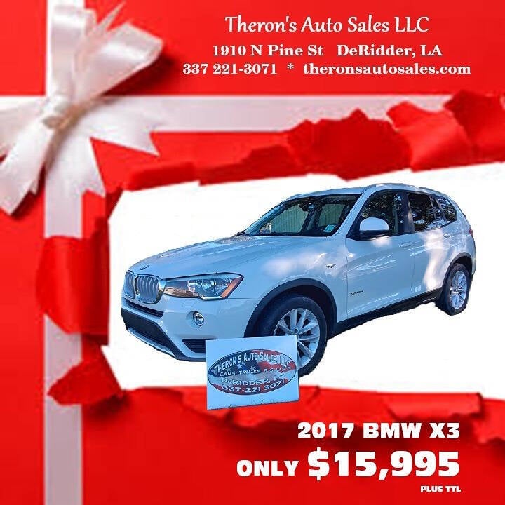 2017 BMW X3 for sale at Theron's Auto Sales, LLC in Deridder, LA