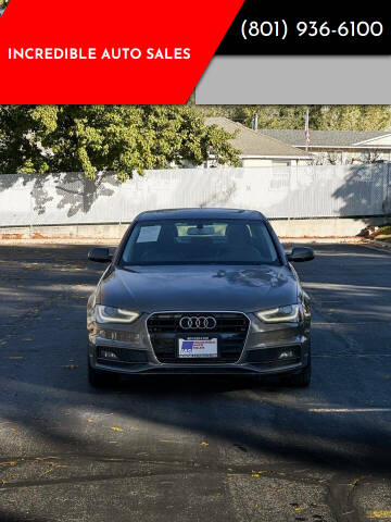 2014 Audi A4 for sale at INCREDIBLE AUTO SALES in Bountiful UT