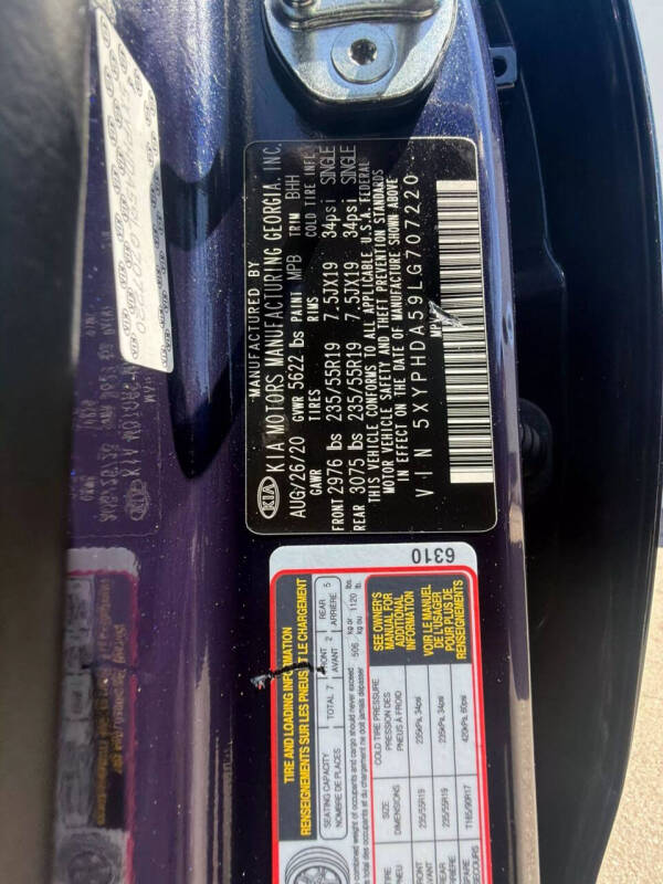 2020 Kia Sorento EX V6