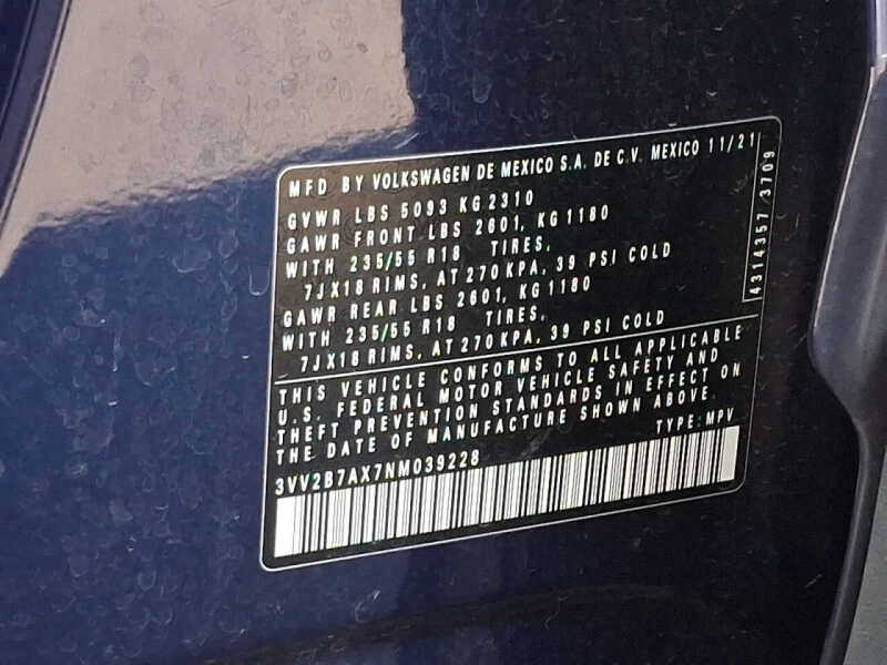 2022 Volkswagen Tiguan SE 4Motion