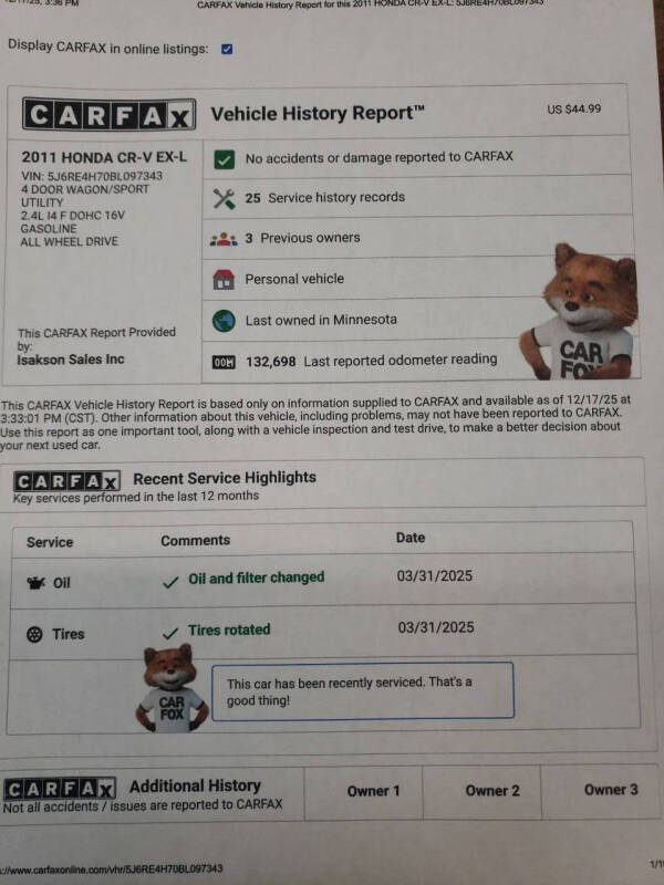 2011 Honda CR-V EX-L