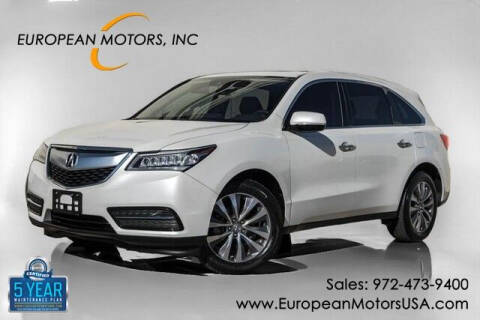 2016 Acura MDX for sale at European Motors Inc in Plano TX