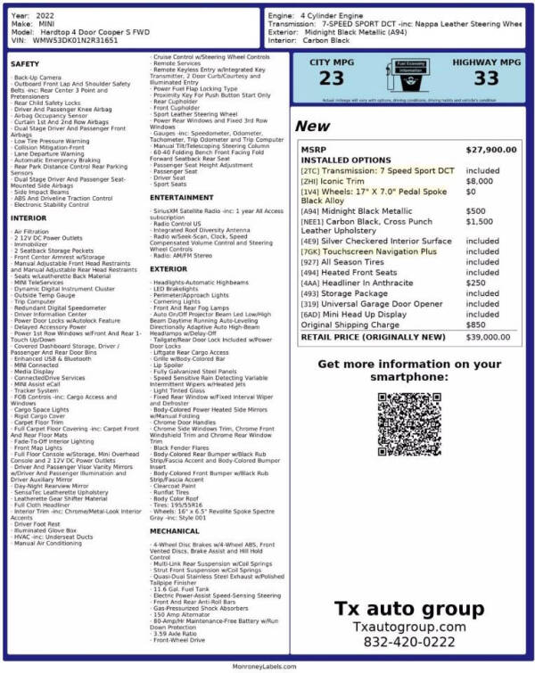 2022 MINI Hardtop 4 Door Cooper S