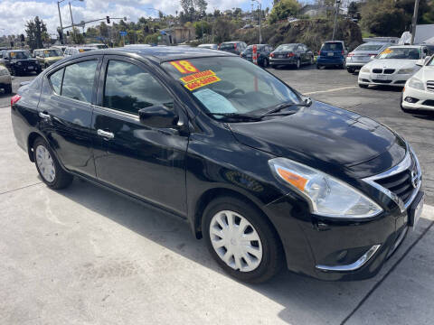 2018 Nissan Versa for sale at 1 NATION AUTO GROUP in Vista CA