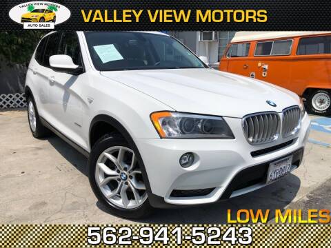 2013 BMW X3 for sale at Valley View Motors in Whittier CA