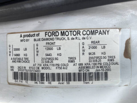 2005 Ford F-750 Super Duty