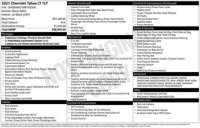 2021 Chevrolet Tahoe LT