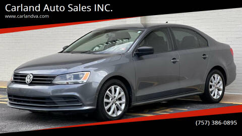 2015 Volkswagen Jetta for sale at Carland Auto Sales INC. in Portsmouth VA