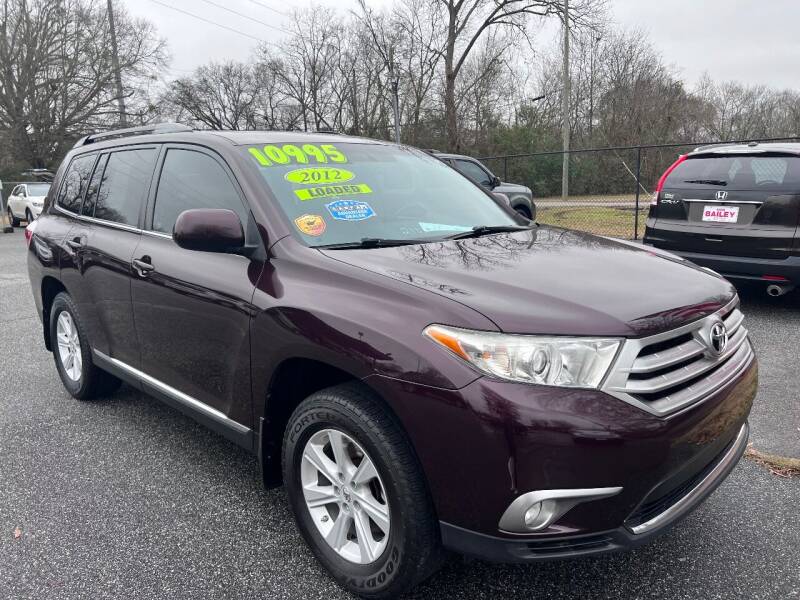 2012 Toyota Highlander for sale at DON BAILEY AUTO SALES in Phenix City AL