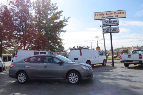 2015 Nissan Sentra for sale at FAMILY AUTO CENTER in Greenville NC