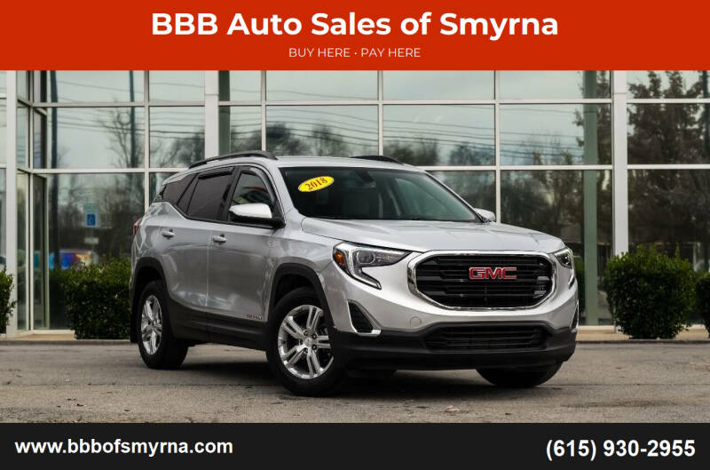 2018 GMC Terrain for sale at BBB Auto Sales of Smyrna in Smyrna TN