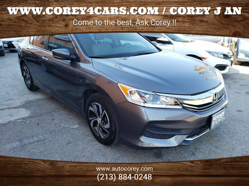 2017 Honda Accord for sale at WWW.COREY4CARS.COM / COREY J AN in Los Angeles CA