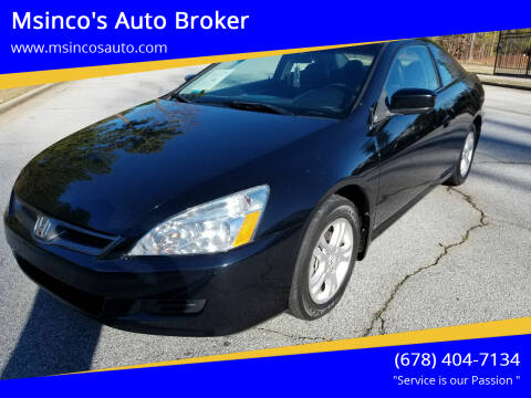 2007 Honda Accord for sale at Msinco's Auto Broker in Snellville GA