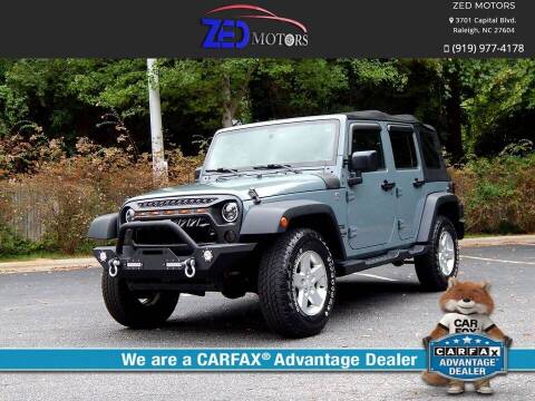 2015 Jeep Wrangler Unlimited for sale at Zed Motors in Raleigh NC