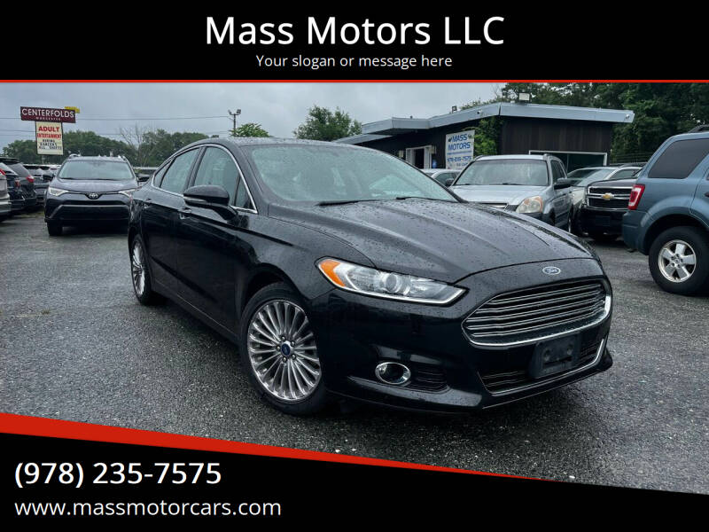 2013 Ford Fusion for sale at Mass Motors LLC in Worcester MA