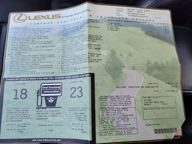 2002 Lexus SC 430