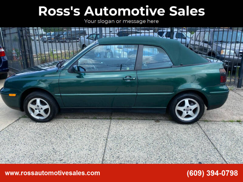 1999 Volkswagen Cabrio for sale at Ross's Automotive Sales in Trenton NJ