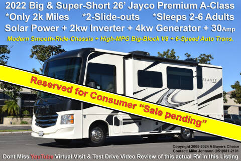 2022 Jayco Alante 26x for sale at A Buyers Choice in Jurupa Valley CA