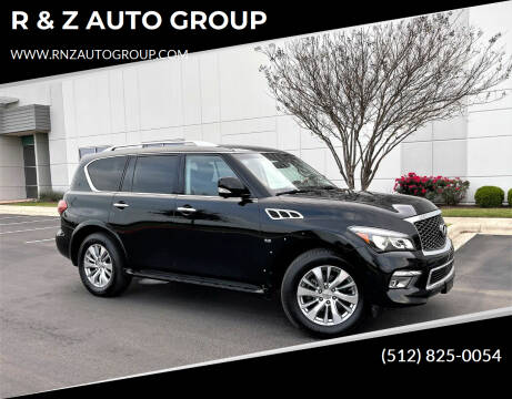 2016 Infiniti QX80 for sale at R & Z AUTO GROUP in Austin TX