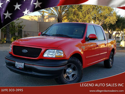 2001 Ford F-150 for sale at Legend Auto Sales Inc in Lemon Grove CA