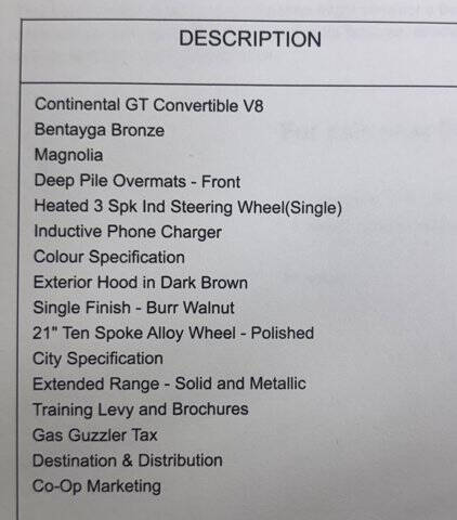 2020 Bentley Continental GTC V8