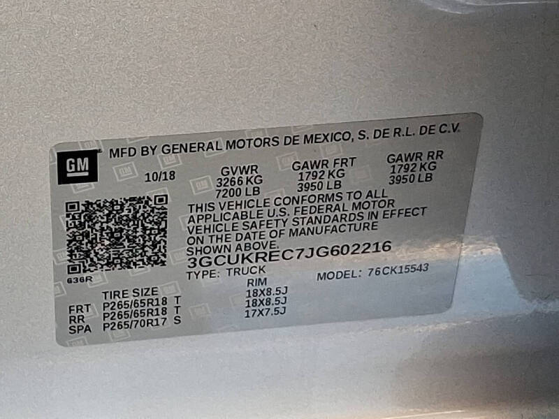 2018 Chevrolet Silverado 1500