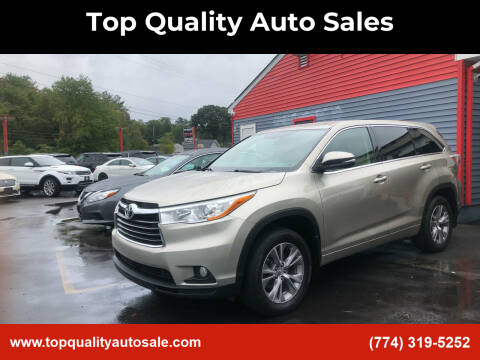 2014 Toyota Highlander for sale at Top Quality Auto Sales in Westport MA