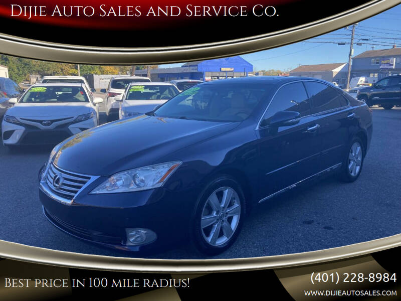2011 Lexus ES 350 for sale at Dijie Auto Sales and Service Co. in Johnston RI