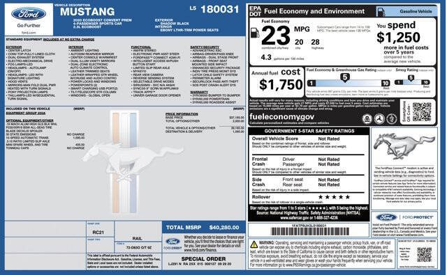 2020 Ford Mustang EcoBoost Premium