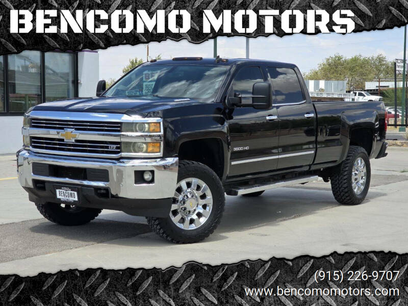 2015 Chevrolet Silverado 3500HD for sale at BENCOMO MOTORS in El Paso TX