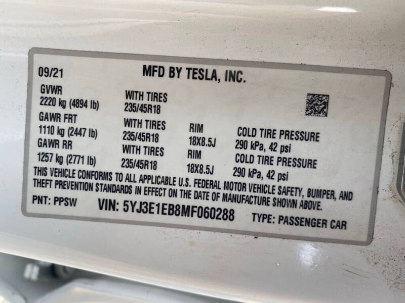 2021 Tesla Model 3 Long Range