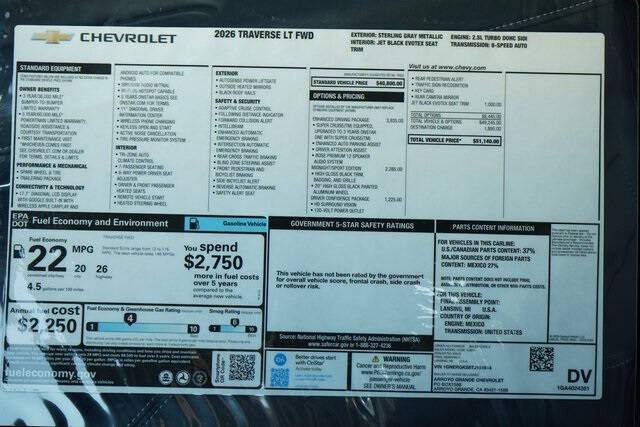 2026 Chevrolet Traverse LT