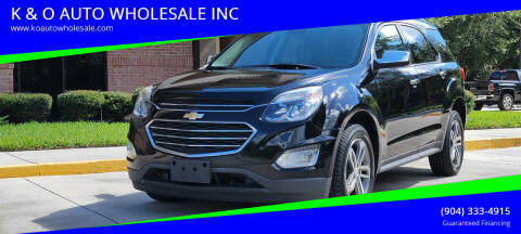 2016 Chevrolet Equinox for sale at K & O AUTO WHOLESALE INC in Jacksonville FL