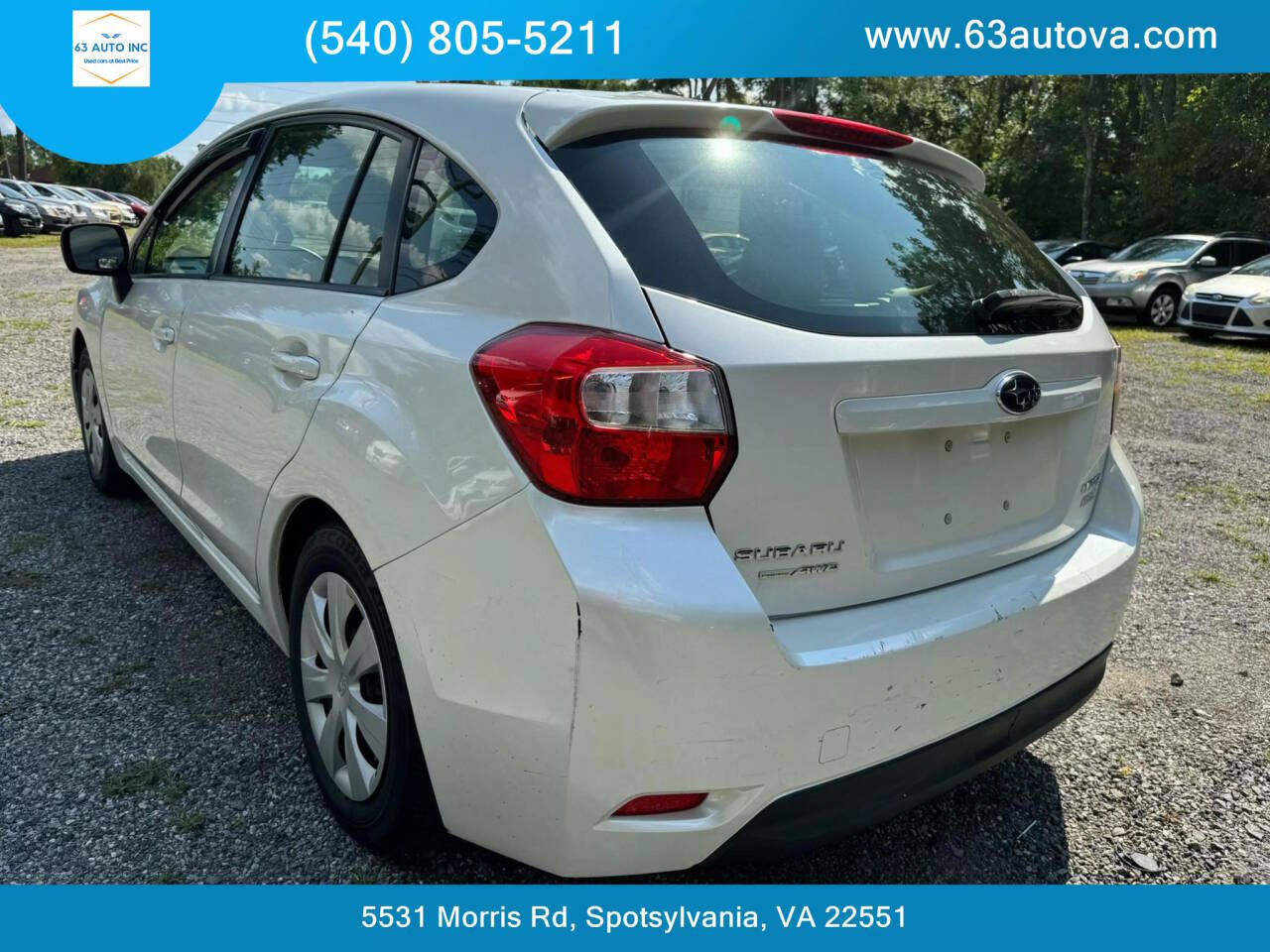 2013 Subaru Impreza for sale at 63 Auto Inc in Spotsylvania, VA