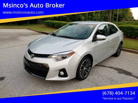 2014 Toyota Corolla for sale at Msinco's Auto Broker in Snellville GA