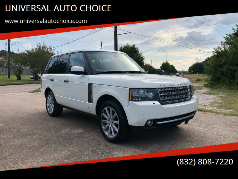 2010 Land Rover Range Rover for sale at UNIVERSAL AUTO CHOICE in Houston TX