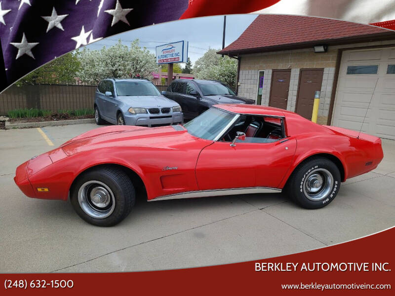 1975 Chevrolet Corvette for sale at Berkley Automotive Inc. in Berkley MI