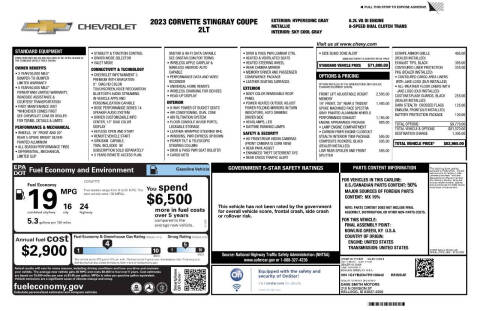 2023 Chevrolet Corvette Stingray