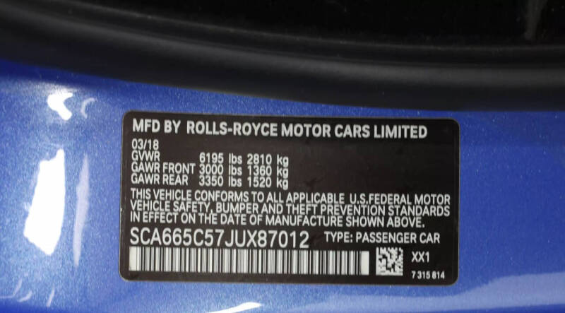 2018 Rolls-Royce Wraith