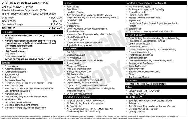 2023 Buick Enclave Avenir