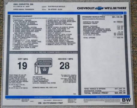 2003 Chevrolet Corvette Z06
