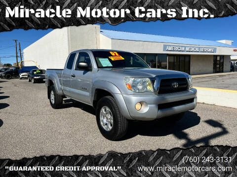 2007 Toyota Tacoma for sale at Miracle Motor Cars Inc. in Victorville CA
