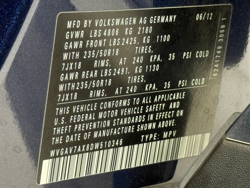 2013 Volkswagen Tiguan SE