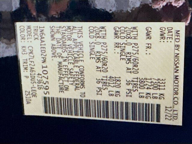 2023 Nissan Titan Platinum Reserve