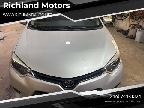 2016 Toyota Corolla for sale at Richland Motors in Cleveland OH